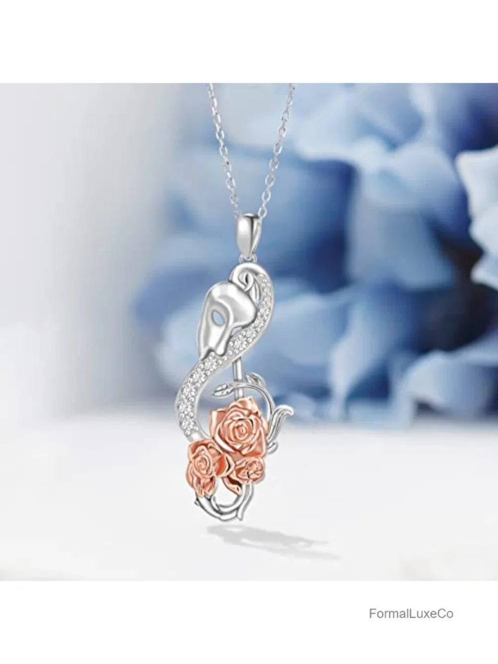 Phantom of the Opera Necklace & Earrings 925 Sterling Silver Musical Theater